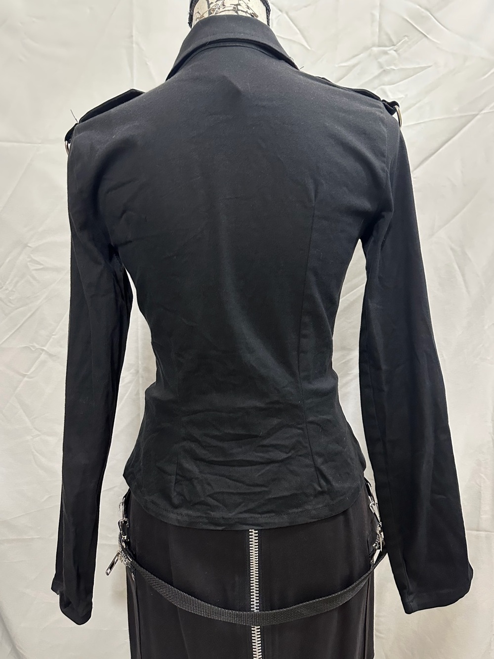 Vintage Lip Service Hot Topic Military Style Button Up Jacket Top sz M - Picture 7 of 11